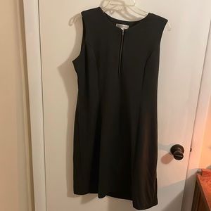 Christopher & Banks dark gray dress with zipper in front